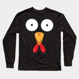 Chicken Face Halloween Costume Long Sleeve T-Shirt